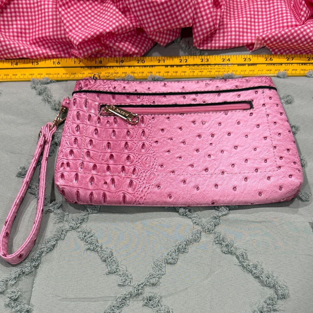 Elegant Pink Wristlet Clutch